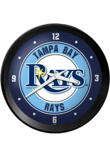 Tampa Bay Rays Ribbed Frame Wall Clock