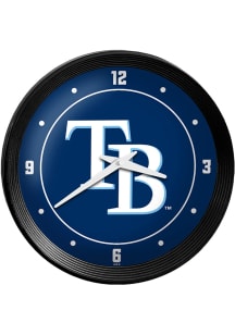 Tampa Bay Rays Ribbed Frame Wall Clock