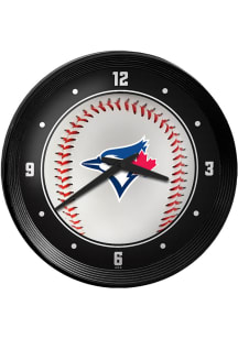 Toronto Blue Jays Baseball Ribbed Frame Wall Clock