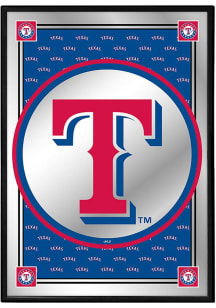 The Fan-Brand Texas Rangers Vertical Framed Mirrored Sign
