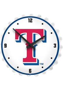 Texas Rangers Lighted Bottle Cap Wall Clock