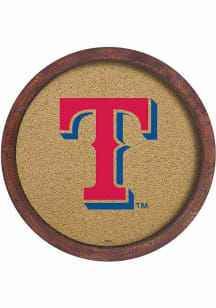 The Fan-Brand Texas Rangers Faux Barrel Top Corkboard Sign
