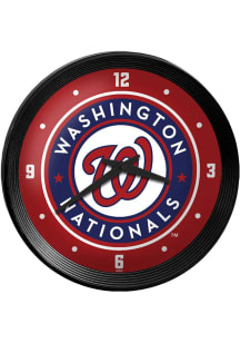 Washington Nationals Ribbed Frame Wall Clock