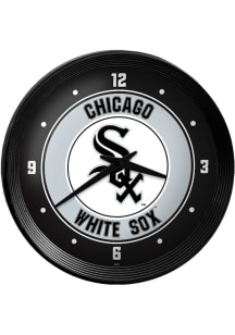 Chicago White Sox Ribbed Frame Wall Clock