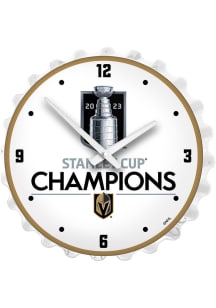 Vegas Golden Knights 2023 Stanley Cup Champions Lighted Bottle Cap Wall Clock