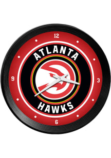 Atlanta Hawks Ribbed Frame Wall Clock