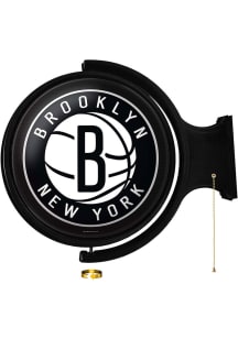 The Fan-Brand Brooklyn Nets Round Rotating Lighted Sign