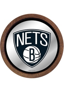 The Fan-Brand Brooklyn Nets Mirrored Faux Barrel Top Sign