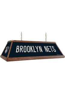 Brooklyn Nets Premium Wood Frame Black Billiard Lamp