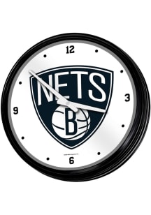 Brooklyn Nets Retro Lighted Wall Clock