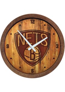 Brooklyn Nets Faux Barrel Top Wall Clock
