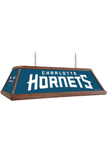 Charlotte Hornets Premium Wood Frame Blue Billiard Lamp