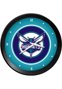Charlotte Hornets Ribbed Frame Wall Clock