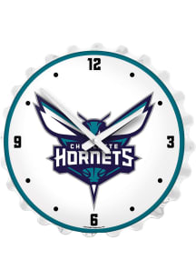 Charlotte Hornets Lighted Bottle Cap Wall Clock