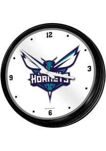 Charlotte Hornets Retro Lighted Wall Clock