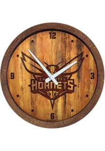 Charlotte Hornets Faux Barrel Top Wall Clock