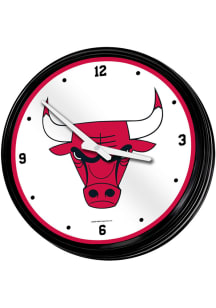 Chicago Bulls Retro Lighted Wall Clock
