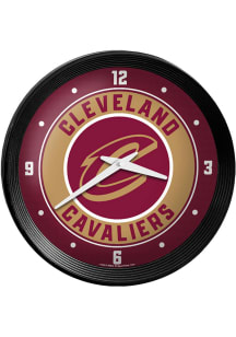 Cleveland Cavaliers Ribbed Frame Wall Clock
