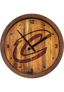 Cleveland Cavaliers Faux Barrel Top Wall Clock