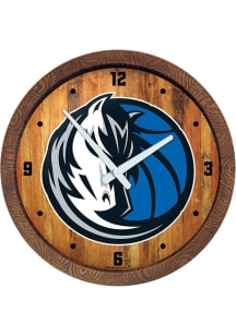 Dallas Mavericks Faux Barrel Top Wall Clock