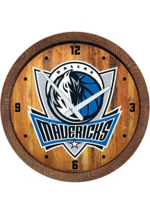 Dallas Mavericks Faux Barrel Top Wall Clock