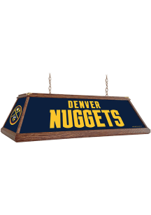 Denver Nuggets Premium Wood Frame Navy Blue Billiard Lamp