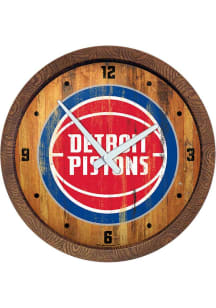 Detroit Pistons Faux Barrel Top Wall Clock