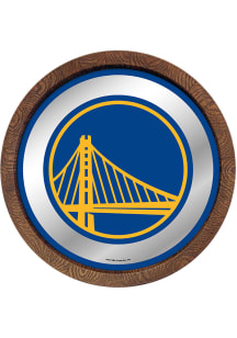 The Fan-Brand Golden State Warriors Mirrored Faux Barrel Top Sign