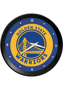 Golden State Warriors Ribbed Frame Wall Clock