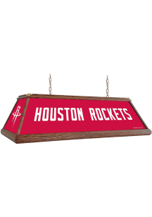 Houston Rockets Premium Wood Frame Red Billiard Lamp