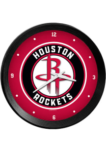 Houston Rockets Ribbed Frame Wall Clock