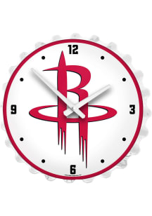 Houston Rockets Lighted Bottle Cap Wall Clock