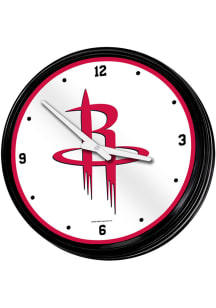 Houston Rockets Retro Lighted Wall Clock