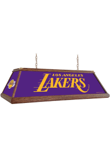 Los Angeles Lakers Premium Wood Frame Purple Billiard Lamp