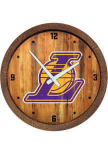 Los Angeles Lakers Faux Barrel Top Wall Clock