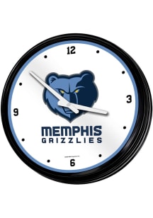 Memphis Grizzlies Retro Lighted Wall Clock