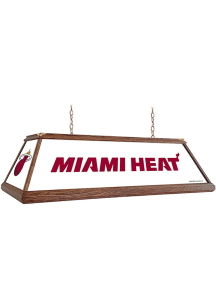 Miami Heat Premium Wood Frame White Billiard Lamp