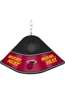 Miami Heat Square Acrylic Gloss Black Billiard Lamp