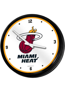 Miami Heat Retro Lighted Wall Clock
