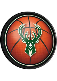 The Fan-Brand Milwaukee Bucks Round Slimline Lighted Sign