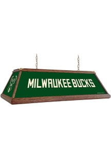 Milwaukee Bucks Premium Wood Frame Green Billiard Lamp