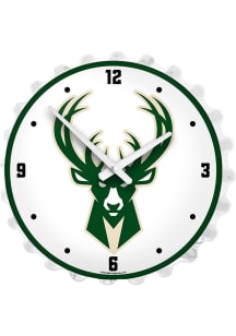 Milwaukee Bucks Lighted Bottle Cap Wall Clock
