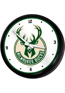 Milwaukee Bucks Retro Lighted Wall Clock