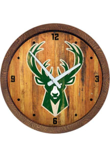 Milwaukee Bucks Faux Barrel Top Wall Clock