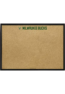 The Fan-Brand Milwaukee Bucks Framed Corkboard Sign