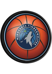 The Fan-Brand Minnesota Timberwolves Round Slimline Lighted Sign