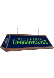 Minnesota Timberwolves Premium Wood Frame Navy Blue Billiard Lamp
