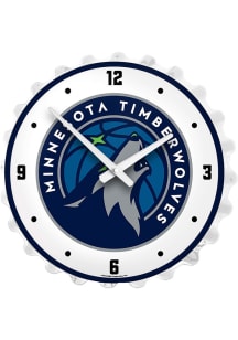Minnesota Timberwolves Lighted Bottle Cap Wall Clock