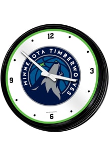 Minnesota Timberwolves Retro Lighted Wall Clock