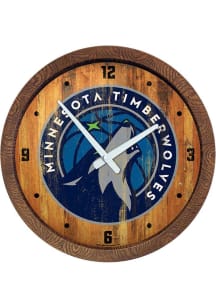 Minnesota Timberwolves Faux Barrel Top Wall Clock